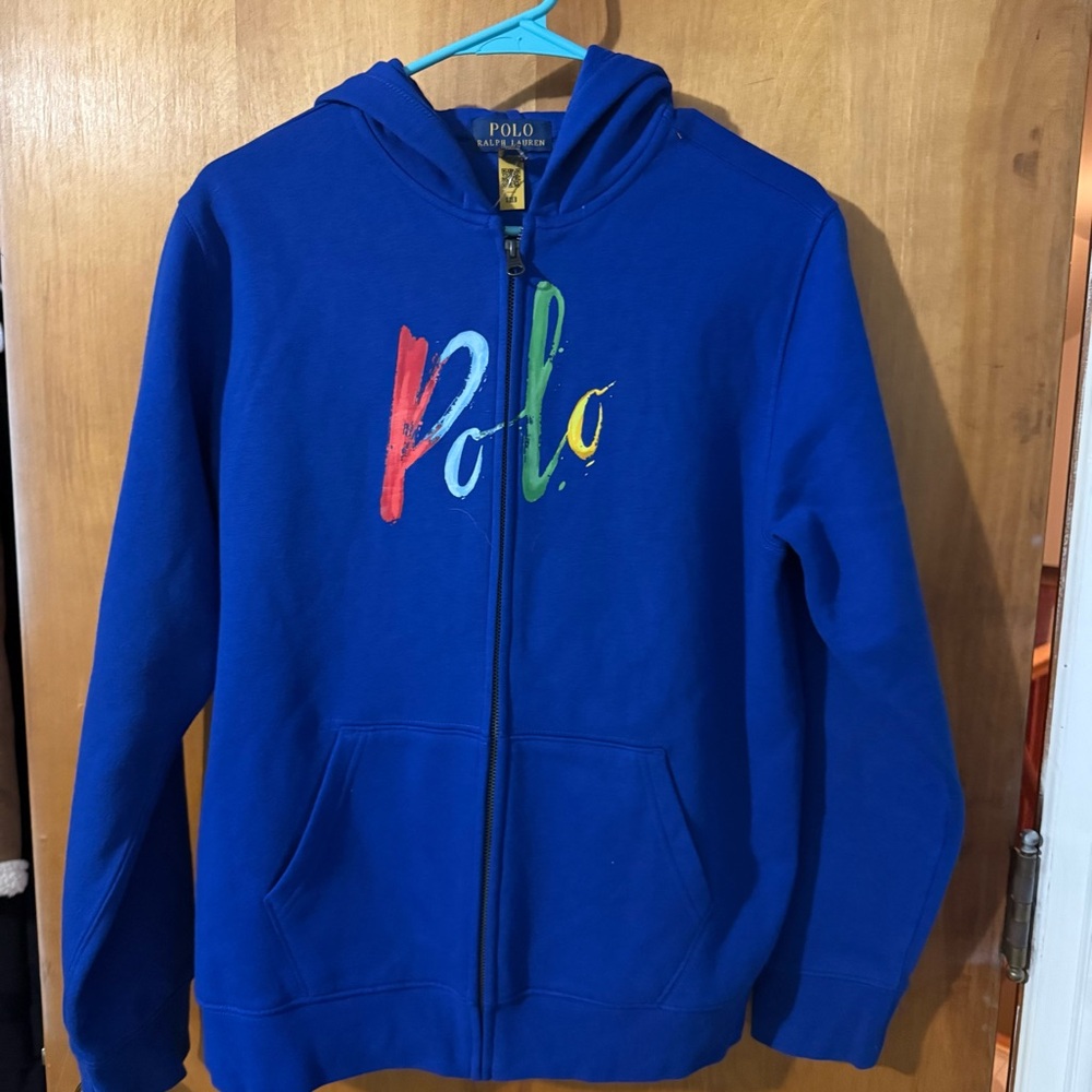 Polo by Ralph Lauren Kids Multicolor Logo Blue Hoodie